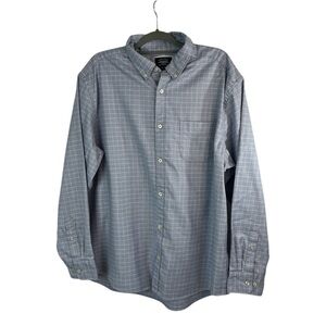 Charles Tyrwhitt mens blue‎ and white cotton long sleeve button down shirt XXL